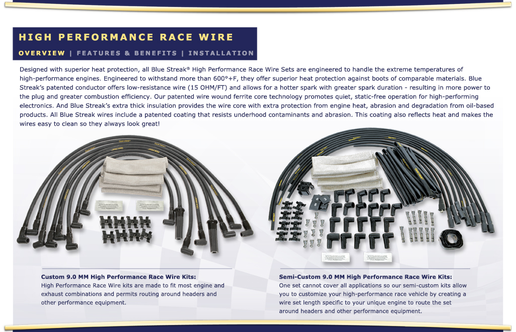 BLUE STREAK - Race Wire Overview